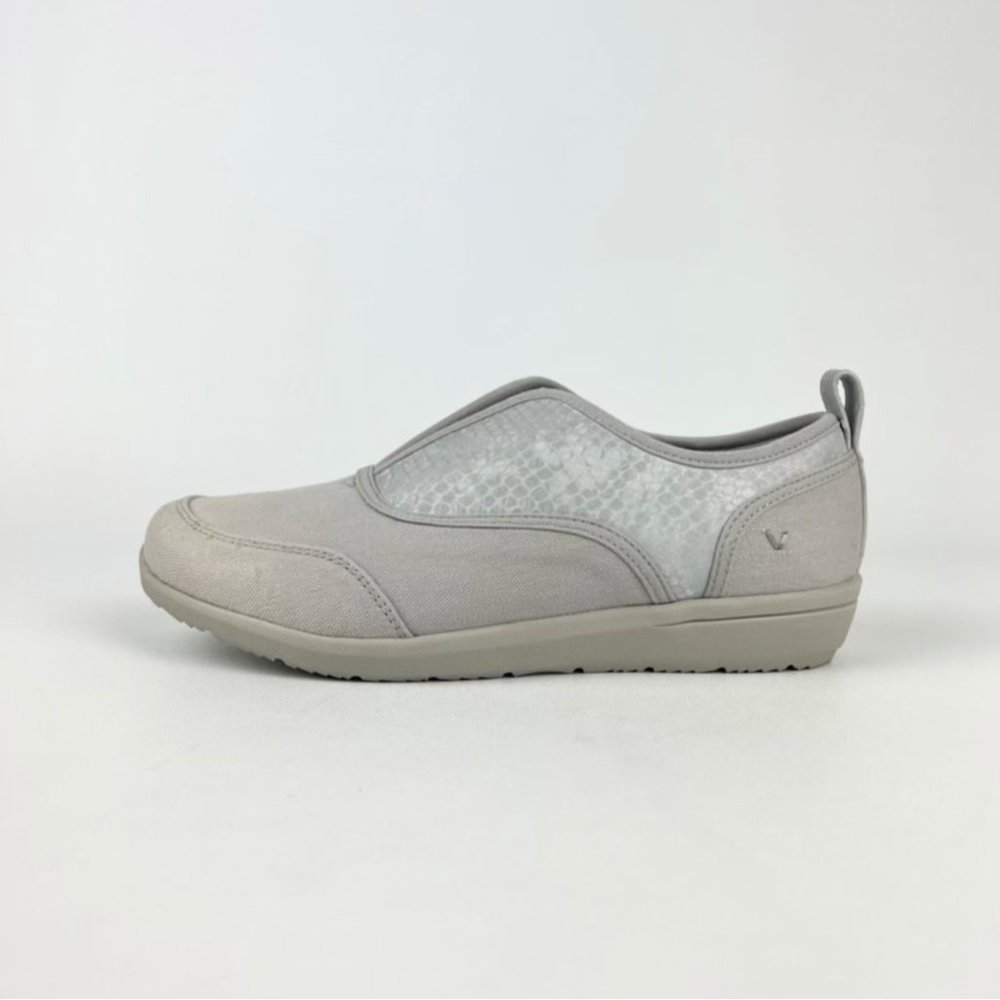 Vionic Denver Gray Canvas Snake Print Slip On Sne… - image 6